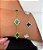 Pulseira Trevo madreperola verde com zircônias verde - Imagem 1