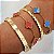 Pulseira Trevo Dupla Face Esmaltado e Cravejado - Imagem 13