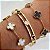 Pulseira Trevo Dupla Face Esmaltado e Cravejado - Imagem 12