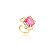 Piercing Fake Cravejado Safira Rosa - Imagem 1