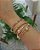 Pulseira Três Banhos Ouro Rose Amarelo e Branco - Imagem 1