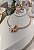 Conjunto Choker Aro Com Brinco Pingente Três Banhos de Ouro  Flor - Imagem 5