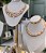 Conjunto Choker Aro Banho de Ouro Acetinado - Imagem 3
