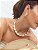 Conjunto Choker Aro Banho de Ouro Acetinado - Imagem 1