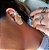 Piercing Fake Ajustável Largo Cravejado Ródio - Imagem 1