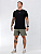 Bermuda minimalista Tag | Verde militar c/preto - Imagem 4