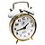 Relógio Despertador Mecânico Herweg Retrô Metal Branco 2215 - Imagem 1