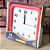 Relógio de Parede Herweg Quartz Analógico Quadrado Vermelho 6145 - 044 - Imagem 4