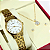 Relógio Mondaine Feminino Dourado Kit Com Semijoia 99919LPMKDE1K1 - Imagem 1