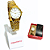 Relógio Mondaine Feminino Dourado Kit Com Semijoia 32796LPMKDE1K1 - Imagem 5