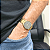 Relógio Technos Masculino Analógico Slim Safira Dourado GL22AA/1P - Imagem 2
