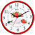 Relógio de Parede Herweg Quartz Vermelho Pantone Morangos 6693 - 269 - Imagem 2