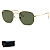 Óculos de Sol Ray-Ban Masculino Hexagonal Dourado Verde RB3548 91963154 - Imagem 1