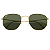 Óculos de Sol Ray-Ban Masculino Hexagonal Dourado Verde RB3548 91963154 - Imagem 3