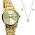 Relógio Mondaine Analógico Feminino Dourado Kit 32611LPMKDE1K1 - Imagem 1