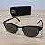 Óculos de Sol Ray-Ban Clubmaster Marble Preto Polido RB3016 1305B151 - Imagem 8
