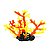 ENFEITE DE SILICONE SOMA CORAL ACROPORA COLOR LARANJA E AMARELA - Imagem 1