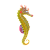 ENFEITE DE SILICONE SOMA JELLY CAVALO MARINHO AMARELO - Imagem 1