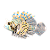 ENFEITE DE SILICONE SOMA JELLY LIONFISH AMARELO E PRETO - Imagem 1