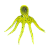 ENFEITE DE SILICONE SOMA JELLY OCTOPUS AMARELO - Imagem 1