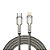 Cabo Type C X Lightning Turbo Metal Waves Preto - Imagem 1