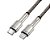 Cabo Type C X Lightning Turbo Metal Waves Preto - Imagem 2