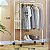 ARARA BRANCA P/ROUPAS DUPLA  COM PRATELEIRA 115 X 57.5 X30CM - Imagem 3