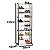Sapateira Vertical 10 Andares de Prateleira 50cmX16cmX139cm - Imagem 2