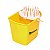 Conjunto Mopinho Bralimpia AMARELO  Limpeza De Pisos 12l esp - Imagem 4