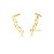 Brinco Ear Cuff Liso com Zircônias brancas banhado a ouro 18k - Imagem 1