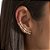 Brinco Ear Cuff Liso com Zircônias brancas banhado a ouro 18k - Imagem 2