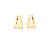 Brinco Argola Triangular Liso banhado a ouro - Imagem 1