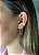 Brinco Ear Line Corações em Zircônia banhado a ródio - Imagem 2