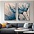 Quadro Folhas Tons Azuis - Imagem 1