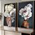 Quadro Busto Feminino com Chapéu de Flor - Imagem 2
