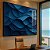 Quadro Arte Abstrata em Forma de Ondas Azuis Profundas - Imagem 1