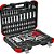 Jogo de soquetes sextavados e acessórios encaixe de 1/4" 3/8" e 1/2" 10,0mm a 32,0mm com 172 peças R45603172 GEDORE RED - Imagem 1