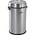 Lixeira redonda tampa basculante 65 litros inox cinza VONDER - Imagem 1