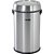 Lixeira redonda tampa basculante 65 litros inox cinza VONDER - Imagem 2