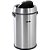 Lixeira redonda tampa basculante 65 litros inox cinza VONDER - Imagem 4