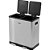 Lixeira retangular dupla 30 litros inox cinza VONDER - Imagem 3