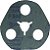 Disco de lixa avos 115mm grão 120 3 furos para desbaste de metais F900 NORTON - Imagem 3