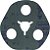 Disco de lixa avos 115mm grão 36 3 furos para desbaste de metais F900 NORTON - Imagem 3