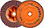 Flap-disc disco de desbaste/acabamento 4.1/2" (115 mm) x 7/8" grão 60 suporte ECO-TRIM Enduro-flex 15-R-456 WALTER - Imagem 1