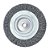 Escova circular de aço ondulada 150mm x 25mm Furo 13mm prensada fio 0,40mm Abrasfer - Imagem 1