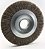 Escova circular de aço ondulada 200mm x 25mm Furo 16mm prensada fio 0,40mm Abrasfer - Imagem 1
