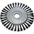 Escova circular de aço trançado 150mm x 25mm furo 22mm fio 0,5mm 9.000 rpm ABRASFER - Imagem 2