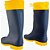Bota de PVC azul com polaina amarela 43/44 cano médio com forro VONDER - Imagem 3