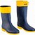 Bota de PVC azul com polaina amarela 43/44 cano médio com forro VONDER - Imagem 7