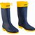 Bota de PVC azul com polaina amarela 43/44 cano médio sem forro VONDER - Imagem 5